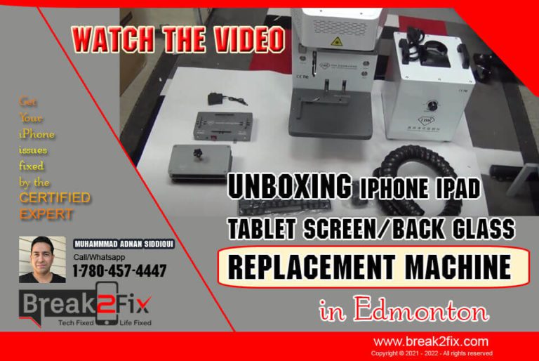 Unboxing iPhone iPad Tablet Screen Back Glass Replacement Machine Edmonton